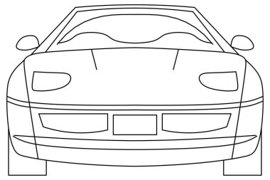 Lüks ve havalı kiralık araba çizim vektör tasarımı