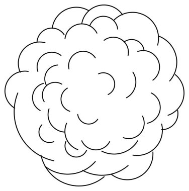 Çok yoğun yapraklı bir ağacın vektör tasarımı çizimi