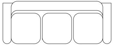 Vektör tasarım taslağı ofis koltuğu ya da ev koltuğu