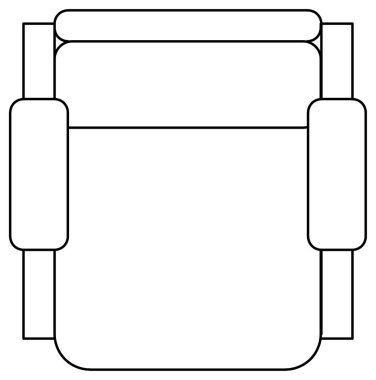 Tek koltuklu şezlong tasarımı.