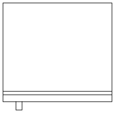 Yukarıdan görünen bir fırının vektör tasarımı çizimi