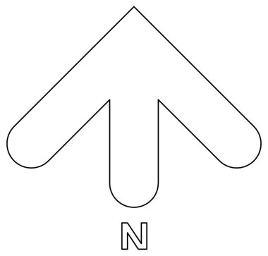 Bir rüzgar yön işaretçisinin veya rehberinin vektör tasarımı çizimi