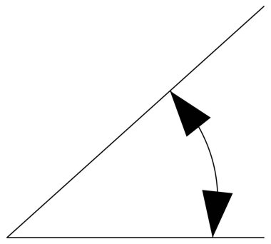 vektör tasarımı bir akut üçgenin uzaklığını veya derecesini ölçer
