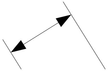 Eğik ölçüm işaretinin vektör tasarımı