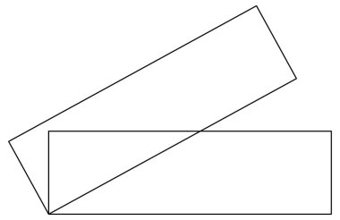 Vektör tasarımı çizim dikdörtgeni bir köşegen oluşturmak için kaldırıldı