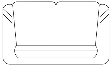 İki koltuklu vektör tasarımı.