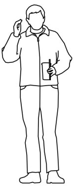 Genç bir çocuğun elini kaldırmasının vektör tasarımı.