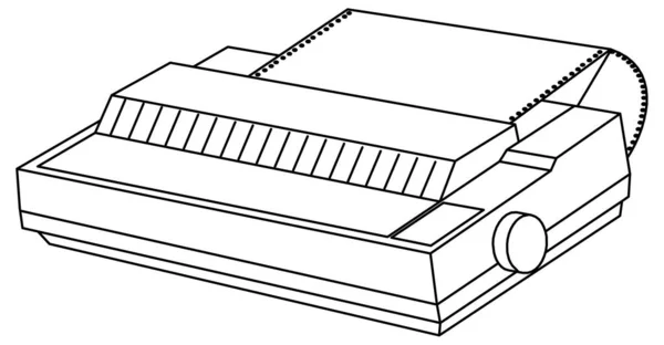 Skizze Einer Antiken Schreibmaschine — Stockvektor