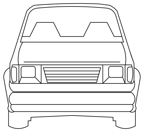 Векторный Эскиз Большого Автомобиля Используемого Личного Пользования — стоковый вектор