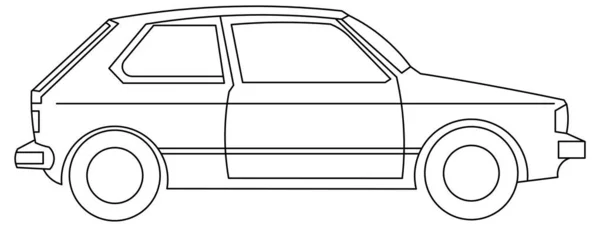 Простой Векторный Рисунок Автомобиля — стоковый вектор
