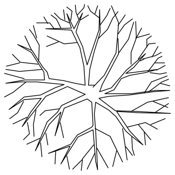 Σχέδιο Διάνυσμα Ενός Δέντρου Χωρίς Φύλλα Αλλά Μόνο Κλαδιά — Διανυσματικό Αρχείο