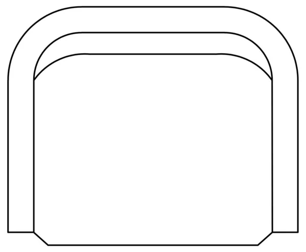 Desenho Design Vetorial Sofá Único Assento Geralmente Para Cadeiras Pátio —  Vetores de Stock