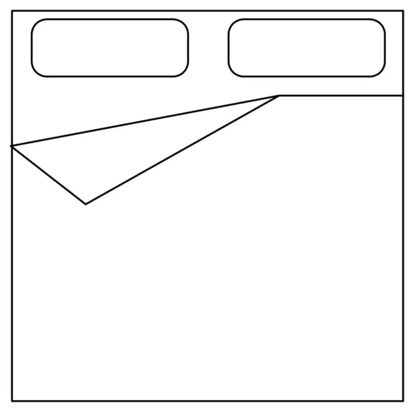 침대나넓은 부부를 스케치 — 스톡 벡터
