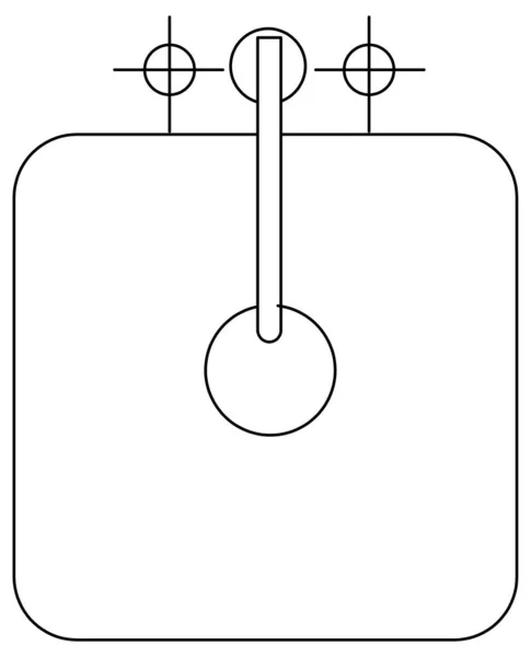 Вид Сверху Раковину Мытья Рук — стоковый вектор