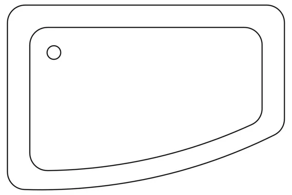 Dibujo Diseño Vectorial Una Bañera Para Depósito Agua — Archivo Imágenes Vectoriales