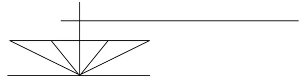 Vektor Skiss Design Ett Paraply Format Hängande Stolpe — Stock vektor