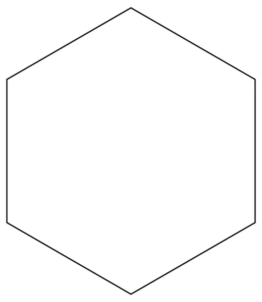 Векторный Эскиз Изображения Шестиугольной Призмы — стоковый вектор