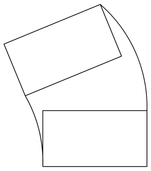 二次元矩形図面のベクトルデザイン — ストックベクタ