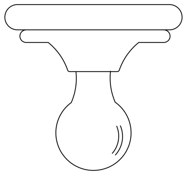 Эскиз Векторного Дизайна Установленной Лампы — стоковый вектор