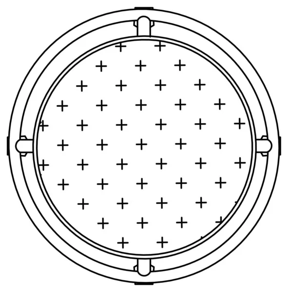 Vektor Designskizze Einer Kreisförmigen Teppichform — Stockvektor