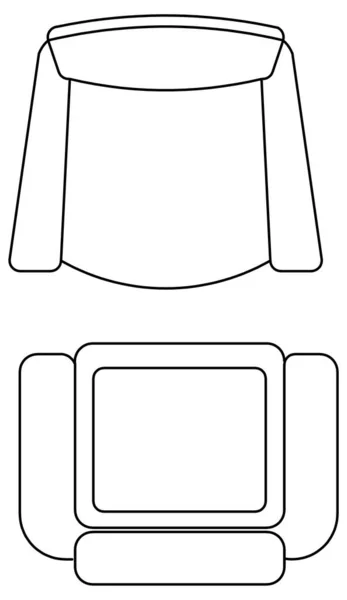 Desenho Design Vetorial Duas Cadeiras Viradas Uma Para Outra —  Vetores de Stock