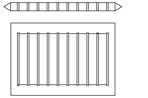 Векторний Дизайн Ескіз Вентиляції Дверній Коробці — стоковий вектор