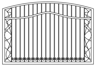 Demir Ev Kapı skecinin vektör tasarımı