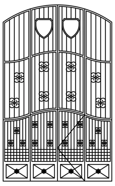 Conception Vectorielle Croquis Porte Courte Maison — Image vectorielle