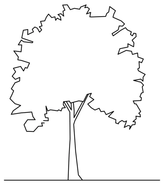 Малый Векторный Рисунок Дерева Среднего Размера — стоковый вектор