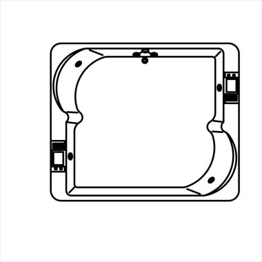 Mimari tasarımlı küvet çiziminin vektör tasarımı