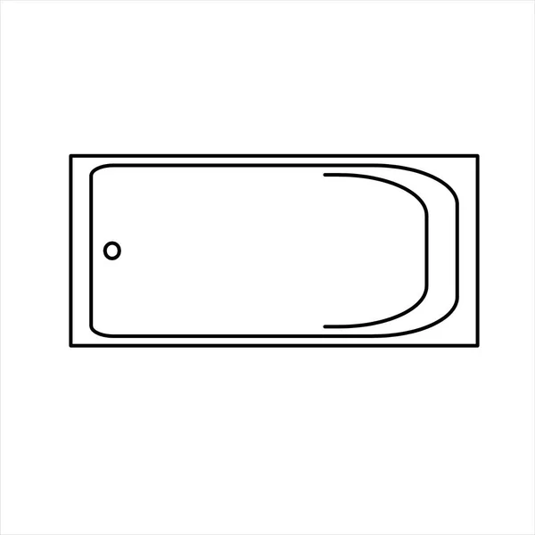 Diseño Vectores Boceto Bañera Patrón Cuadrado Simple — Archivo Imágenes Vectoriales