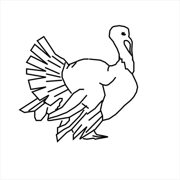 Diseño Vectorial Del Boceto Gallina — Vector de stock