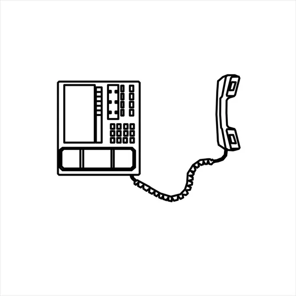 Büro Telefon Skizze Vektor Design — Stockvektor