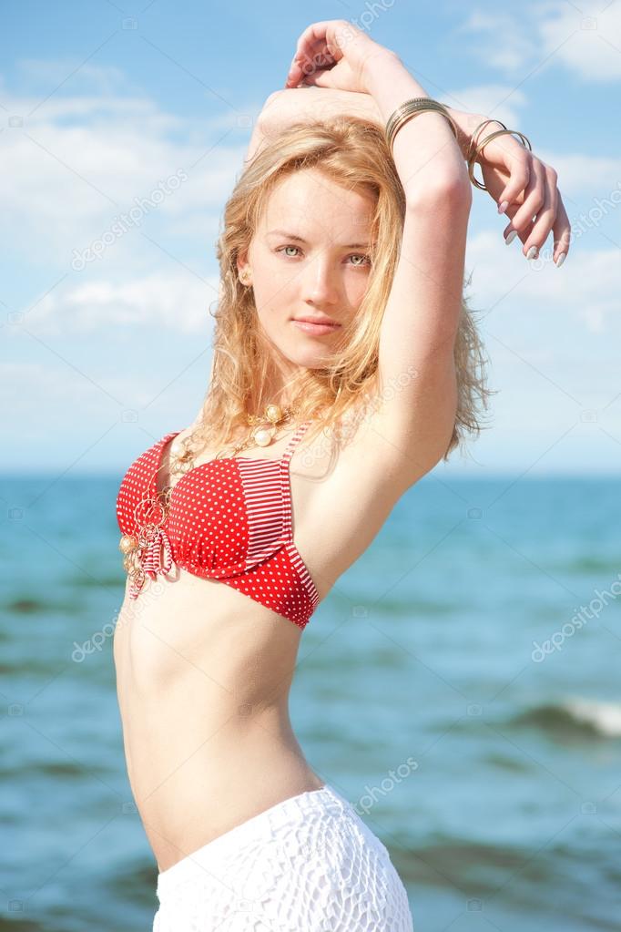 Beautiful young woman - summer portrait