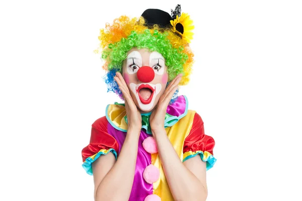 Funny clown - colorfullportrait — Stock Photo, Image