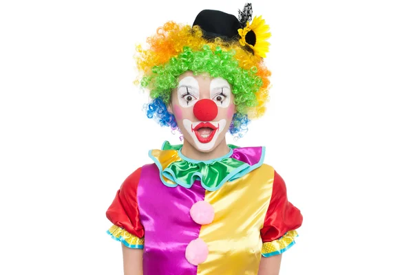 Lustiger Clown - buntes Portrait — Stockfoto