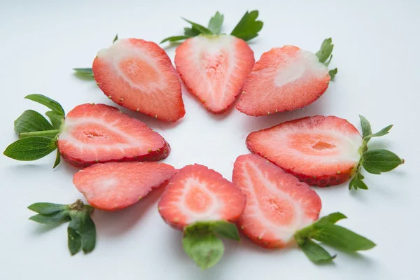 Cerchio di metà fragola — Foto Stock