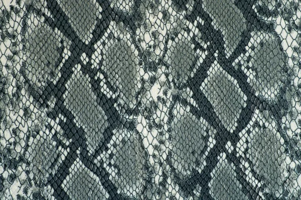 Grey fabric with snake print closeup — Stock Photo, Image