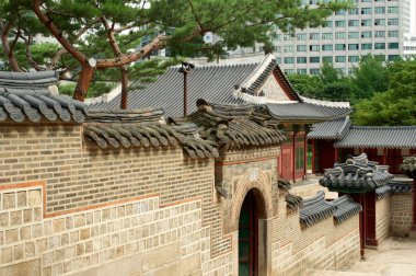 Seul'deki Deoksugung Sarayı duvar