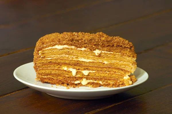 Mézes szelet tortát — Stock Fotó