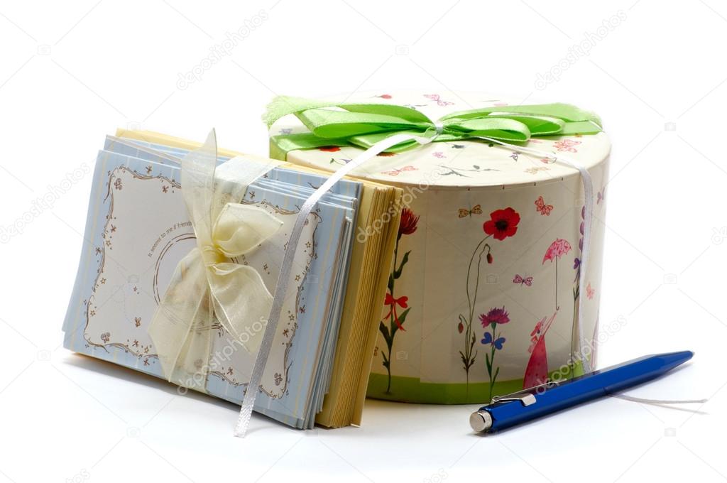 Gift box with greeting cards