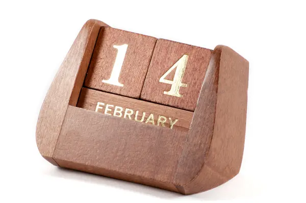 Calendario de madera aislado — Foto de Stock