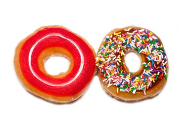Kırmızı ve renkli donut