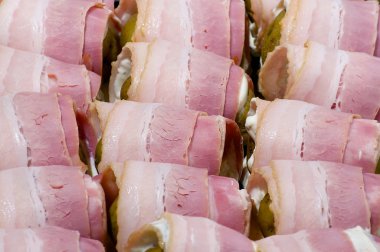 Pastırma patates yakın çekim