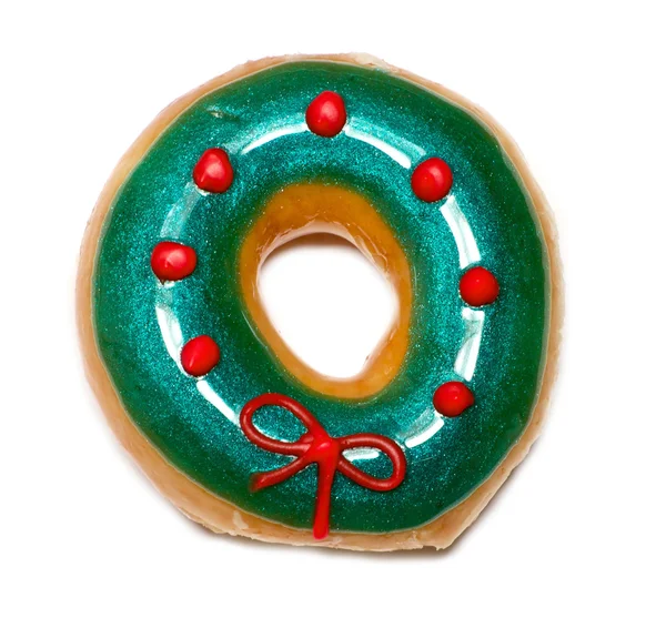 Donut de Natal verde — Fotografia de Stock