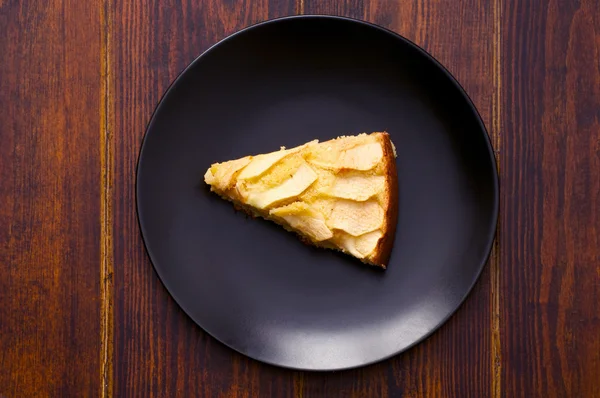 Apple pie on the plate close up — Stock Photo, Image
