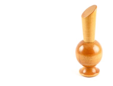 İzole ahşap şişe