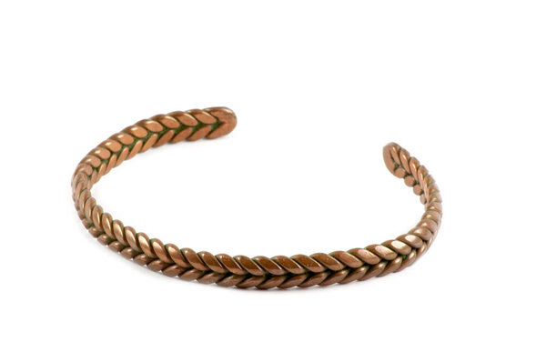 Bronze bracelet over white