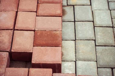 Farklı renklerde sokak kiremitleri yatış sırasında birbirlerine yaklaşır.