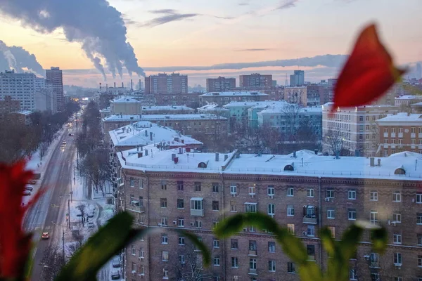 Москва Вид Сверху Угол Улицы Трофимовой Стороны Болота Южного Порта — стоковое фото